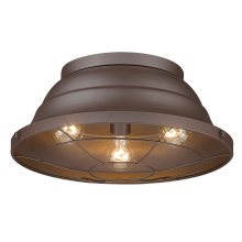 Golden Canada 7316-OFM TBZ - Golden Lighting Bartlett 3-light Outdoor Ceiling in Textured Bronze